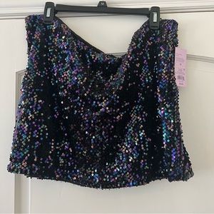 Wild Fable Sequined Mini Skirt Size 1X NWT